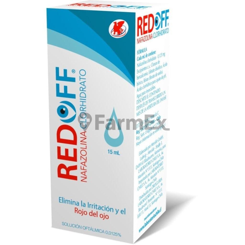 RedOff Solución Oftálmicas Nafazolina 0,0125% x 15 mL Farmex-BanMedica-Persistente